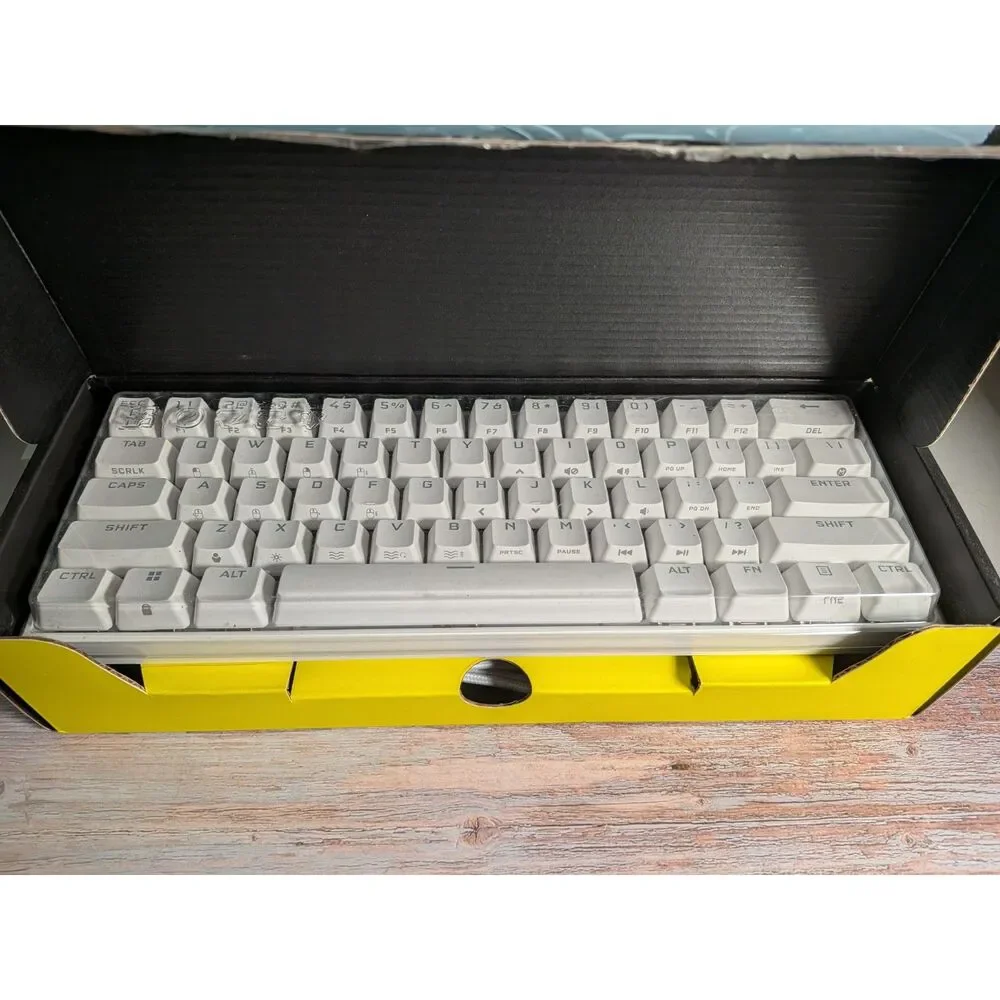 Corsair K65 RGB MINI wired 60% Mechanical Keyboard - White (Cherry MX Speed Silv